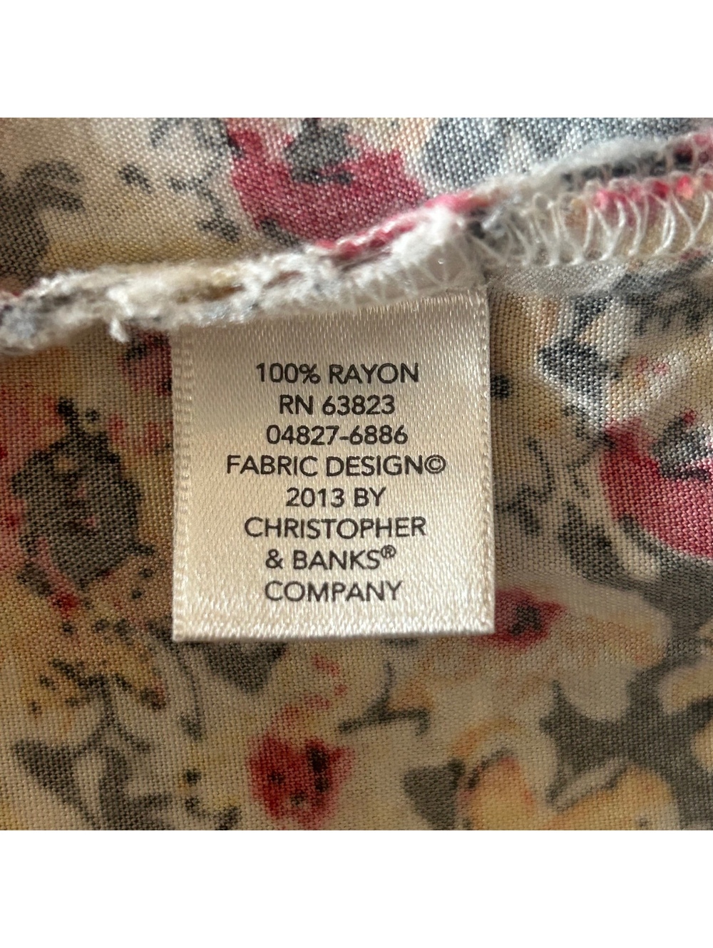 Christopher & Banks Cottagecore Floral Midi Skirt Multi Womens Size 6 Bohochic - Picture 6 of 6